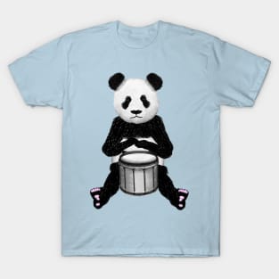 Panda Bear Playing The Drums T-Shirt